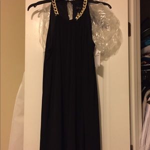 Jessica Simpson Black dress with gold chain